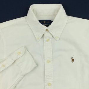 Ralph Lauren Oxford Cotton White Button Down Shirt